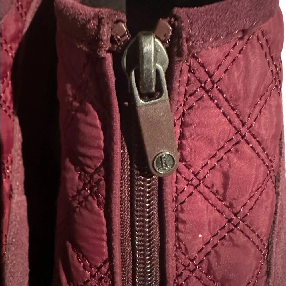 ❄️ Lands’ End slip-on shoe fleece lined Maroon Size 8.5 - Picture 14 of 15